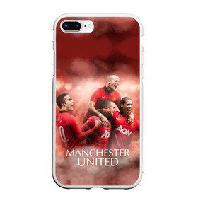 Чехол для iPhone 7Plus/8 Plus матовый с принтом Manchester United , Силикон | Область печати: задняя сторона чехла, без боковых панелей | manchester united