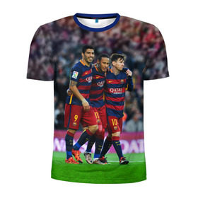 Мужская футболка 3D спортивная с принтом Barcelona5 , 100% полиэстер с улучшенными характеристиками | приталенный силуэт, круглая горловина, широкие плечи, сужается к линии бедра | barcelona | football | барса | барселона | примера | футбол | чемпионат испании