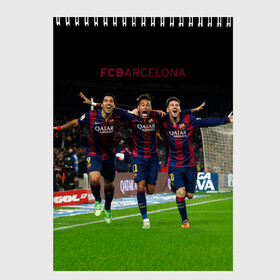 Скетчбук с принтом Barcelona6 , 100% бумага
 | 48 листов, плотность листов — 100 г/м2, плотность картонной обложки — 250 г/м2. Листы скреплены сверху удобной пружинной спиралью | Тематика изображения на принте: barcelona | football | барса | барселона | примера | футбол | чемпионат испании