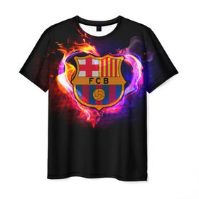 Мужская футболка 3D с принтом Barcelona7 , 100% полиэфир | прямой крой, круглый вырез горловины, длина до линии бедер | barcelona | football | барса | барселона | примера | футбол | чемпионат испании