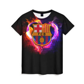 Женская футболка 3D с принтом Barcelona7 , 100% полиэфир ( синтетическое хлопкоподобное полотно) | прямой крой, круглый вырез горловины, длина до линии бедер | barcelona | football | барса | барселона | примера | футбол | чемпионат испании