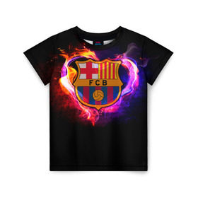Детская футболка 3D с принтом Barcelona7 , 100% гипоаллергенный полиэфир | прямой крой, круглый вырез горловины, длина до линии бедер, чуть спущенное плечо, ткань немного тянется | barcelona | football | барса | барселона | примера | футбол | чемпионат испании
