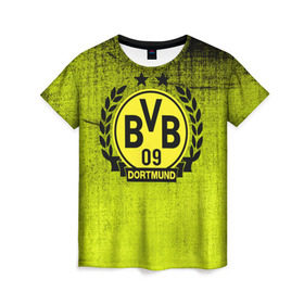 Женская футболка 3D с принтом Borussia5 , 100% полиэфир ( синтетическое хлопкоподобное полотно) | прямой крой, круглый вырез горловины, длина до линии бедер | borussia | bvb | football | боруссия | бундеслига | дортмунд | футбол | чемпионат германии