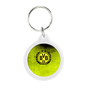 Брелок круглый с принтом Borussia5 , пластик и полированная сталь | круглая форма, металлическое крепление в виде кольца | borussia | bvb | football | боруссия | бундеслига | дортмунд | футбол | чемпионат германии
