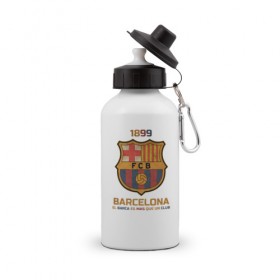 Бутылка спортивная с принтом Barcelona2 , металл | емкость — 500 мл, в комплекте две пластиковые крышки и карабин для крепления | barcelona | football | барса | барселона | примера | футбол | чемпионат испании