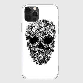 Чехол для iPhone 12 Pro Max с принтом Череп , Силикон |  | скелет. скилет | ужас | хеллоуин | череп. кости | черепушка | черно белый