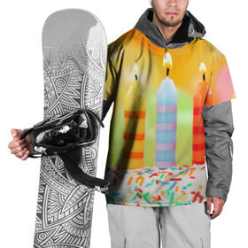 Накидка на куртку 3D с принтом Цвета радости , 100% полиэстер |  | арт | новинки | огонь | подарок | радуга | яркие