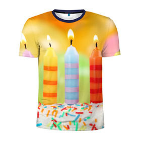 Мужская футболка 3D спортивная с принтом Цвета радости , 100% полиэстер с улучшенными характеристиками | приталенный силуэт, круглая горловина, широкие плечи, сужается к линии бедра | арт | новинки | огонь | подарок | радуга | яркие