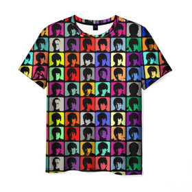 Мужская футболка 3D с принтом The Beatles art , 100% полиэфир | прямой крой, круглый вырез горловины, длина до линии бедер | битлз