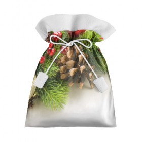 Подарочный 3D мешок с принтом Дуx рождества , 100% полиэстер | Размер: 29*39 см | Тематика изображения на принте: 2017 | год | зима | новинки | новый | петух | популярное | праздник | символ | снег
