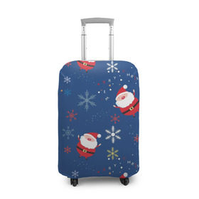 Чехол для чемодана 3D с принтом Новый год от new.art.fox , 86% полиэфир, 14% спандекс | двустороннее нанесение принта, прорези для ручек и колес | праздник | снег | снежинки