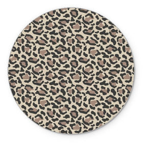 Коврик круглый с принтом Шкура леопарда 3 , резина и полиэстер | круглая форма, изображение наносится на всю лицевую часть | африка | дикие | животные | леопард