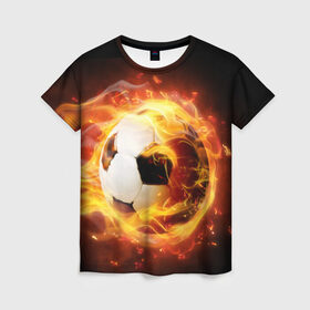 Женская футболка 3D с принтом Огненная стихия , 100% полиэфир ( синтетическое хлопкоподобное полотно) | прямой крой, круглый вырез горловины, длина до линии бедер | fire | luxury | premium | vip | vppdgryphon | костер | огненная стихия | огонь | пожар | премиум | эксклюзив