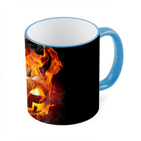 Кружка 3D с принтом Огненная стихия хэллоуин , керамика | ёмкость 330 мл | fire | luxury | premium | vip | vppdgryphon | огненная стихия | огонь | пожар | премиум | хэллоуин | эксклюзив