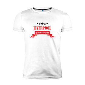 Мужская футболка премиум с принтом Liverpool , 92% хлопок, 8% лайкра | приталенный силуэт, круглый вырез ворота, длина до линии бедра, короткий рукав | ливерпуль