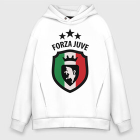 Мужское худи Oversize хлопок с принтом Forza Juventus , френч-терри — 70% хлопок, 30% полиэстер. Мягкий теплый начес внутри —100% хлопок | боковые карманы, эластичные манжеты и нижняя кромка, капюшон на магнитной кнопке | forza | juventus | футбол