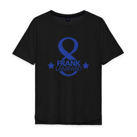 Мужская футболка хлопок Oversize с принтом Фрэнк Лэмпард , 100% хлопок | свободный крой, круглый ворот, “спинка” длиннее передней части | Тематика изображения на принте: frank lanpard | фрэнк лэмпард | челси