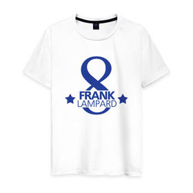 Мужская футболка хлопок с принтом Фрэнк Лэмпард , 100% хлопок | прямой крой, круглый вырез горловины, длина до линии бедер, слегка спущенное плечо. | Тематика изображения на принте: frank lanpard | фрэнк лэмпард | челси