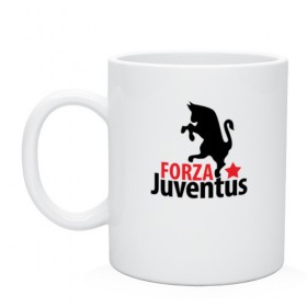 Кружка с принтом Forza Juventus , керамика | объем — 330 мл, диаметр — 80 мм. Принт наносится на бока кружки, можно сделать два разных изображения | juventus | ювентус