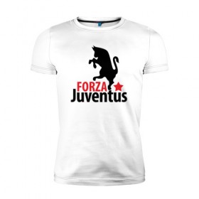 Мужская футболка премиум с принтом Forza Juventus , 92% хлопок, 8% лайкра | приталенный силуэт, круглый вырез ворота, длина до линии бедра, короткий рукав | juventus | ювентус