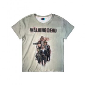 Детская футболка 3D с принтом Walking Dead , 100% гипоаллергенный полиэфир | прямой крой, круглый вырез горловины, длина до линии бедер, чуть спущенное плечо, ткань немного тянется | Тематика изображения на принте: walking dead | zombie | зомби | ходячие мертвецы