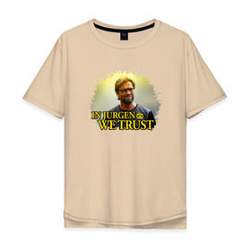 Мужская футболка хлопок Oversize с принтом Jurgen_Klopp , 100% хлопок | свободный крой, круглый ворот, “спинка” длиннее передней части | Тематика изображения на принте: 