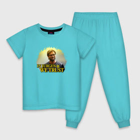 Детская пижама хлопок с принтом Jurgen_Klopp , 100% хлопок |  брюки и футболка прямого кроя, без карманов, на брюках мягкая резинка на поясе и по низу штанин
 | 