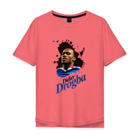 Мужская футболка хлопок Oversize с принтом Didier_Drogba , 100% хлопок | свободный крой, круглый ворот, “спинка” длиннее передней части | Тематика изображения на принте: дидье дрогба | челси