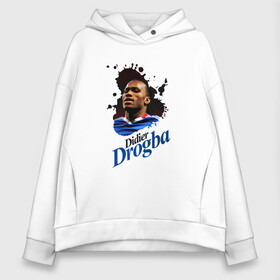 Женское худи Oversize хлопок с принтом Didier_Drogba , френч-терри — 70% хлопок, 30% полиэстер. Мягкий теплый начес внутри —100% хлопок | боковые карманы, эластичные манжеты и нижняя кромка, капюшон на магнитной кнопке | дидье дрогба | челси