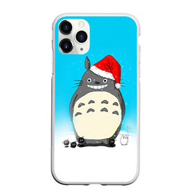 Чехол для iPhone 11 Pro матовый с принтом Тоторо под снегом , Силикон |  | totoro | аниме | новогодние аниме | новый год | рождественские аниме | тоторо