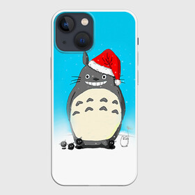 Чехол для iPhone 13 mini с принтом Тоторо под снегом ,  |  | totoro | аниме | новогодние аниме | новый год | рождественские аниме | тоторо
