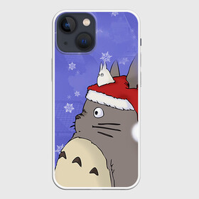 Чехол для iPhone 13 mini с принтом Тоторо и снег ,  |  | totoro | аниме | новогодние аниме | новый год | рождественские аниме | тоторо