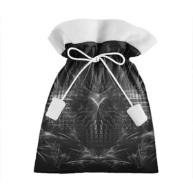 Подарочный 3D мешок с принтом Узор на черном , 100% полиэстер | Размер: 29*39 см | абстракция | линии | объем | стиль | узор | цвет | черный