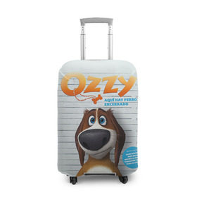 Чехол для чемодана 3D с принтом Ozzy , 86% полиэфир, 14% спандекс | двустороннее нанесение принта, прорези для ручек и колес | dog | fast furry | бигль | большой собачий побег | мартин | мультфильм | оззи | побег | свободу разношерстным | собака