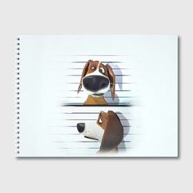 Альбом для рисования с принтом Разыскивается пёс , 100% бумага
 | матовая бумага, плотность 200 мг. | dog | fast furry | бигль | большой собачий побег | мартин | мультфильм | оззи | побег | свободу разношерстным | собака