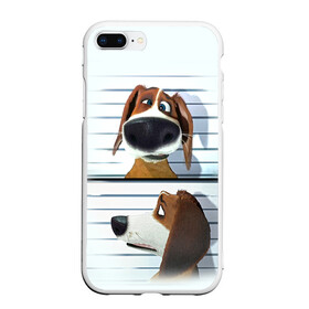 Чехол для iPhone 7Plus/8 Plus матовый с принтом Разыскивается пёс , Силикон | Область печати: задняя сторона чехла, без боковых панелей | dog | fast furry | бигль | большой собачий побег | мартин | мультфильм | оззи | побег | свободу разношерстным | собака