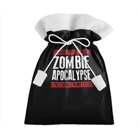 Подарочный 3D мешок с принтом Zombie apocalypse , 100% полиэстер | Размер: 29*39 см | Тематика изображения на принте: 