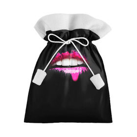 Подарочный 3D мешок с принтом Гламур , 100% полиэстер | Размер: 29*39 см | губная помада | губы | девушка | девушки рулят | зубы | любовь | прикол