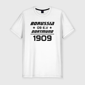 Мужская футболка премиум с принтом BVB , 92% хлопок, 8% лайкра | приталенный силуэт, круглый вырез ворота, длина до линии бедра, короткий рукав | боруссия
