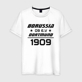 Мужская футболка хлопок с принтом BVB , 100% хлопок | прямой крой, круглый вырез горловины, длина до линии бедер, слегка спущенное плечо. | боруссия