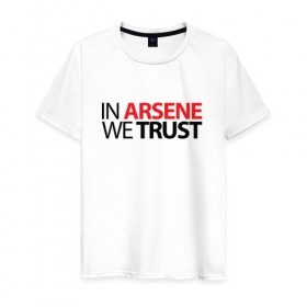Мужская футболка хлопок с принтом Arsenal , 100% хлопок | прямой крой, круглый вырез горловины, длина до линии бедер, слегка спущенное плечо. | 