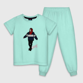 Детская пижама хлопок с принтом PHARAOH 8 bit , 100% хлопок |  брюки и футболка прямого кроя, без карманов, на брюках мягкая резинка на поясе и по низу штанин
 | Тематика изображения на принте: фараон