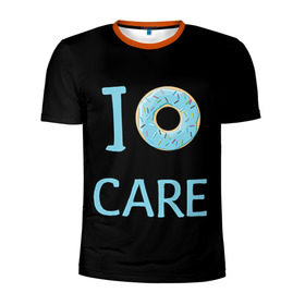 Мужская футболка 3D спортивная с принтом Donut care , 100% полиэстер с улучшенными характеристиками | приталенный силуэт, круглая горловина, широкие плечи, сужается к линии бедра | simpsons