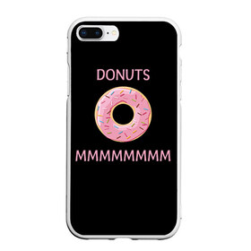 Чехол для iPhone 7Plus/8 Plus матовый с принтом Donuts , Силикон | Область печати: задняя сторона чехла, без боковых панелей | simpsons