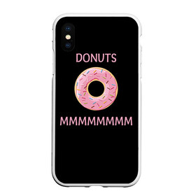 Чехол для iPhone XS Max матовый с принтом Donuts , Силикон | Область печати: задняя сторона чехла, без боковых панелей | simpsons