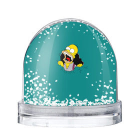 Снежный шар с принтом Alien-Homer , Пластик | Изображение внутри шара печатается на глянцевой фотобумаге с двух сторон | simpsons