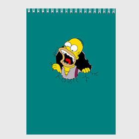 Скетчбук с принтом Alien-Homer , 100% бумага
 | 48 листов, плотность листов — 100 г/м2, плотность картонной обложки — 250 г/м2. Листы скреплены сверху удобной пружинной спиралью | simpsons