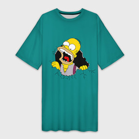Платье-футболка 3D с принтом Alien Homer ,  |  | simpsons