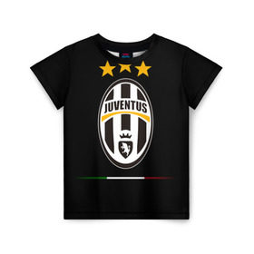 Детская футболка 3D с принтом Juventus1 , 100% гипоаллергенный полиэфир | прямой крой, круглый вырез горловины, длина до линии бедер, чуть спущенное плечо, ткань немного тянется | football | juve | juventus | seria a | бьянконери | серия а | футбол | чемпионат италии | юве | ювентус
