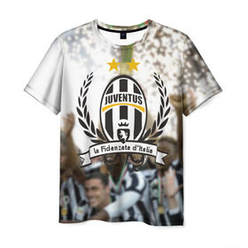 Мужская футболка 3D с принтом Juventus5 , 100% полиэфир | прямой крой, круглый вырез горловины, длина до линии бедер | football | juve | juventus | seria a | бьянконери | серия а | футбол | чемпионат италии | юве | ювентус